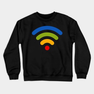 Rainbow Wi-Fi Symbol Crewneck Sweatshirt